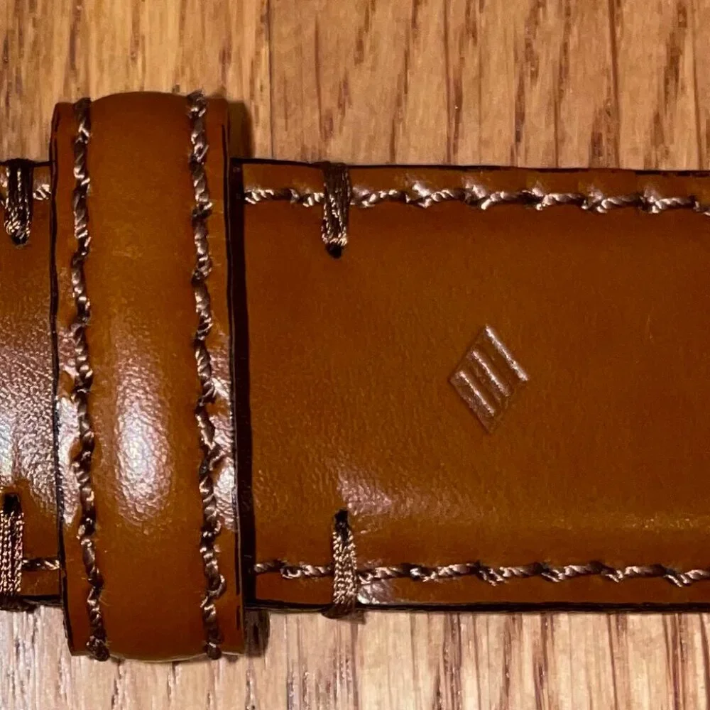 Men’s Italian Leather Belt Handcrafted in Italy | Tan Cognac Brown | 40/100